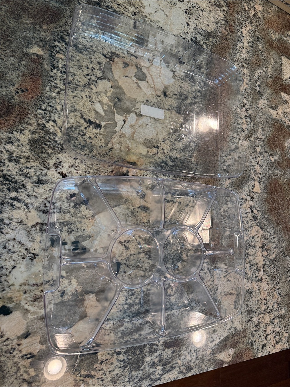Longaberger Hostess Serving Tray Basket Plastic Protectors - set of 2